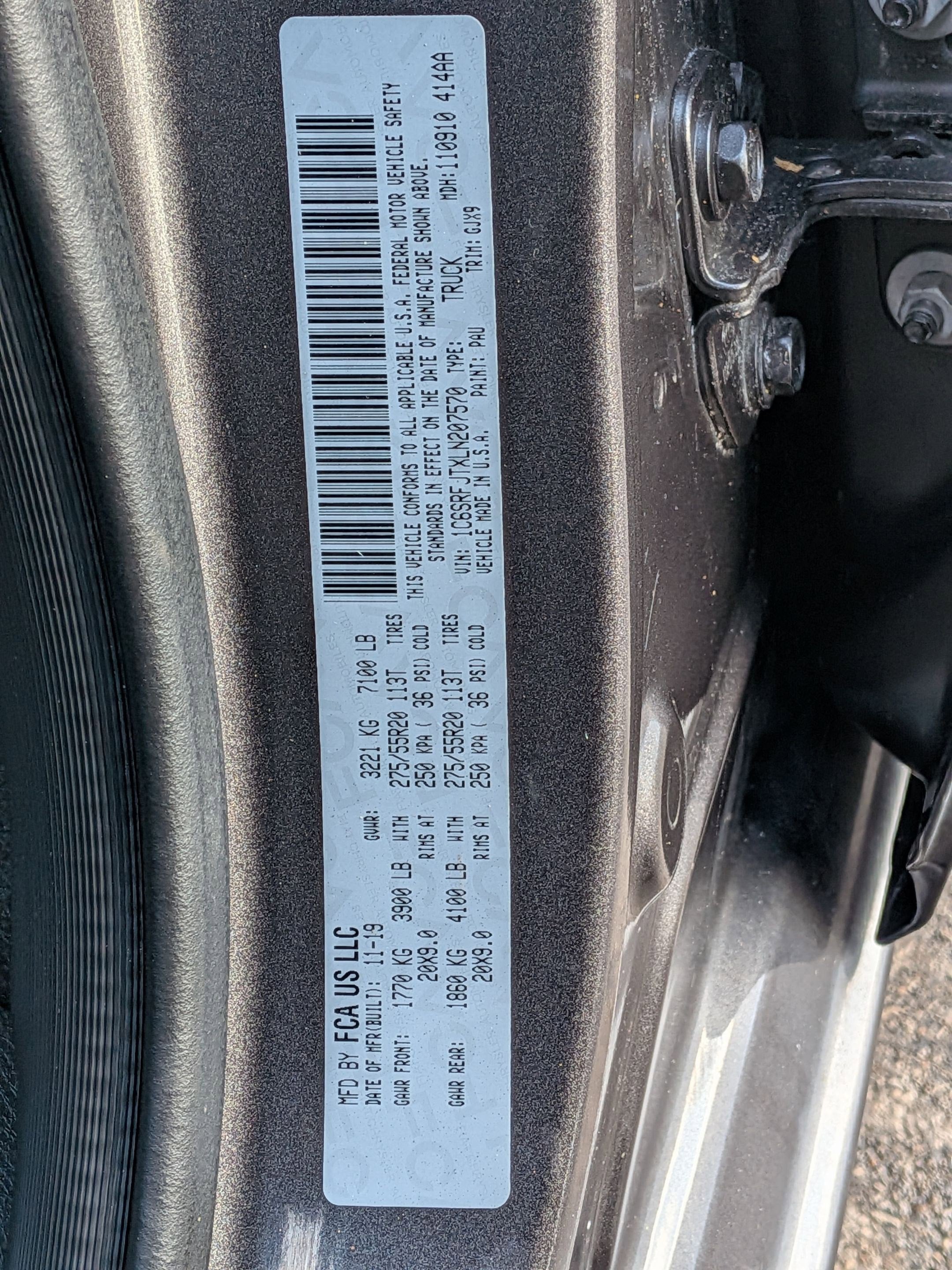 2020 RAM 1500 Laramie