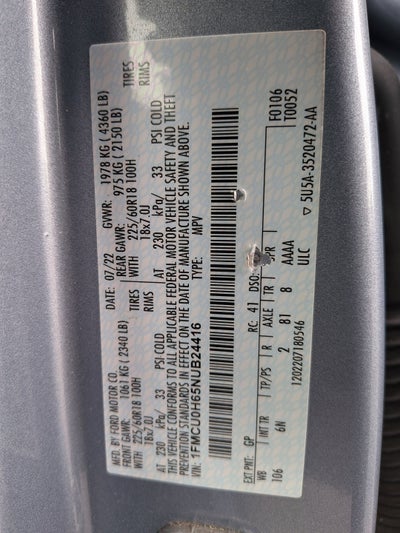 2022 Ford Escape SEL