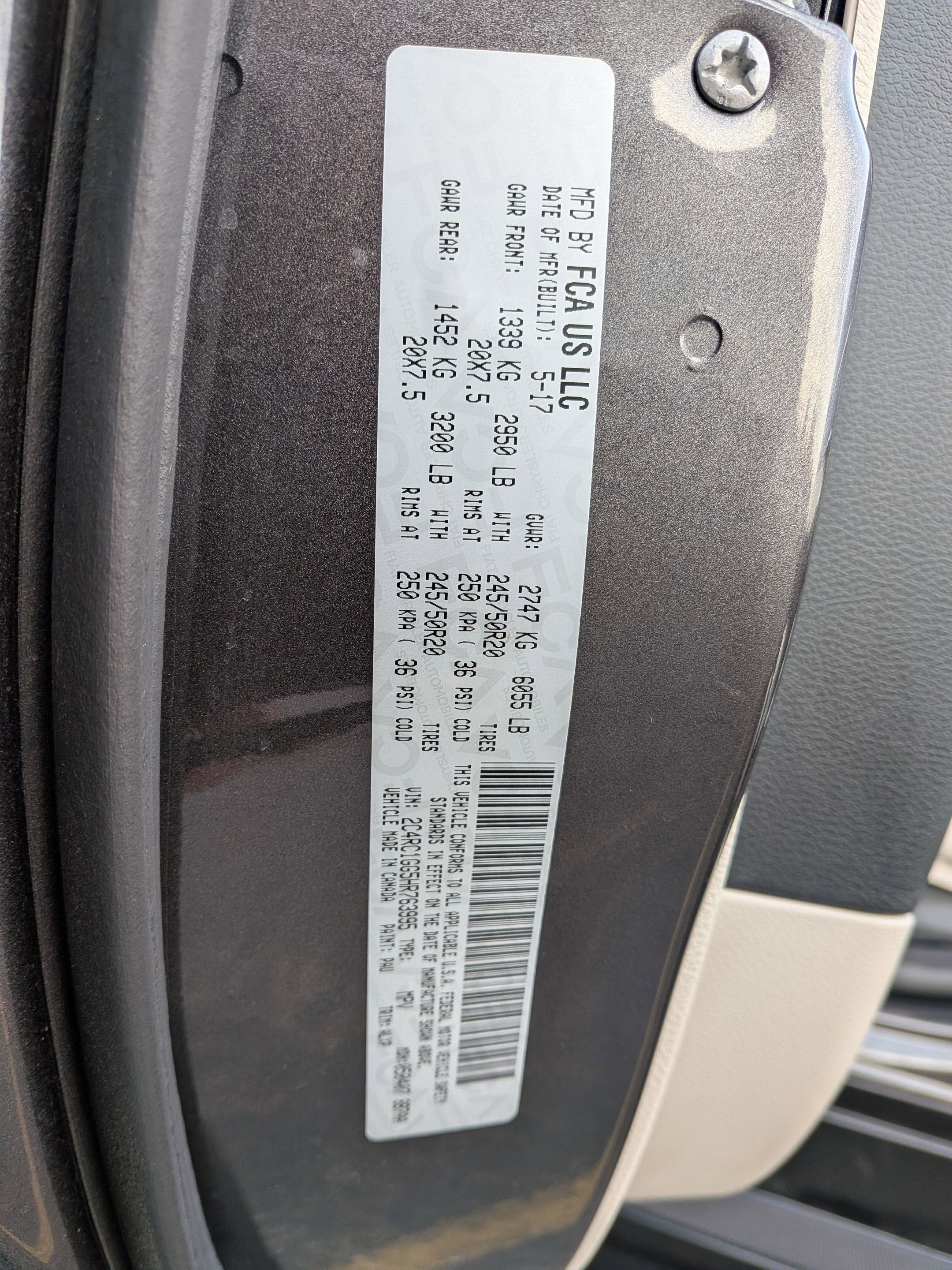 2017 Chrysler Pacifica Limited