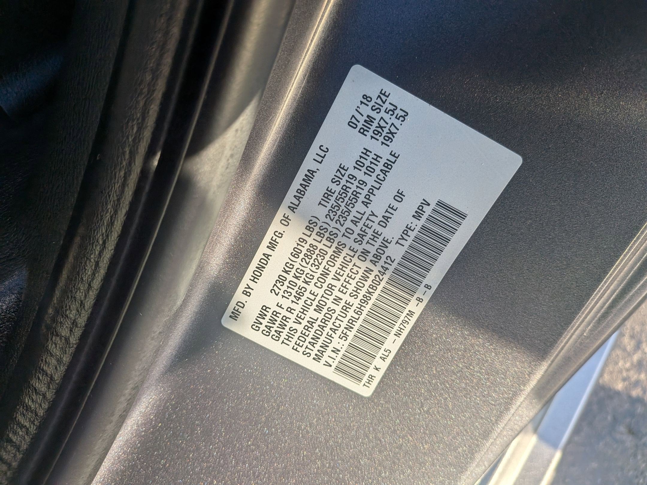 2019 Honda Odyssey Elite