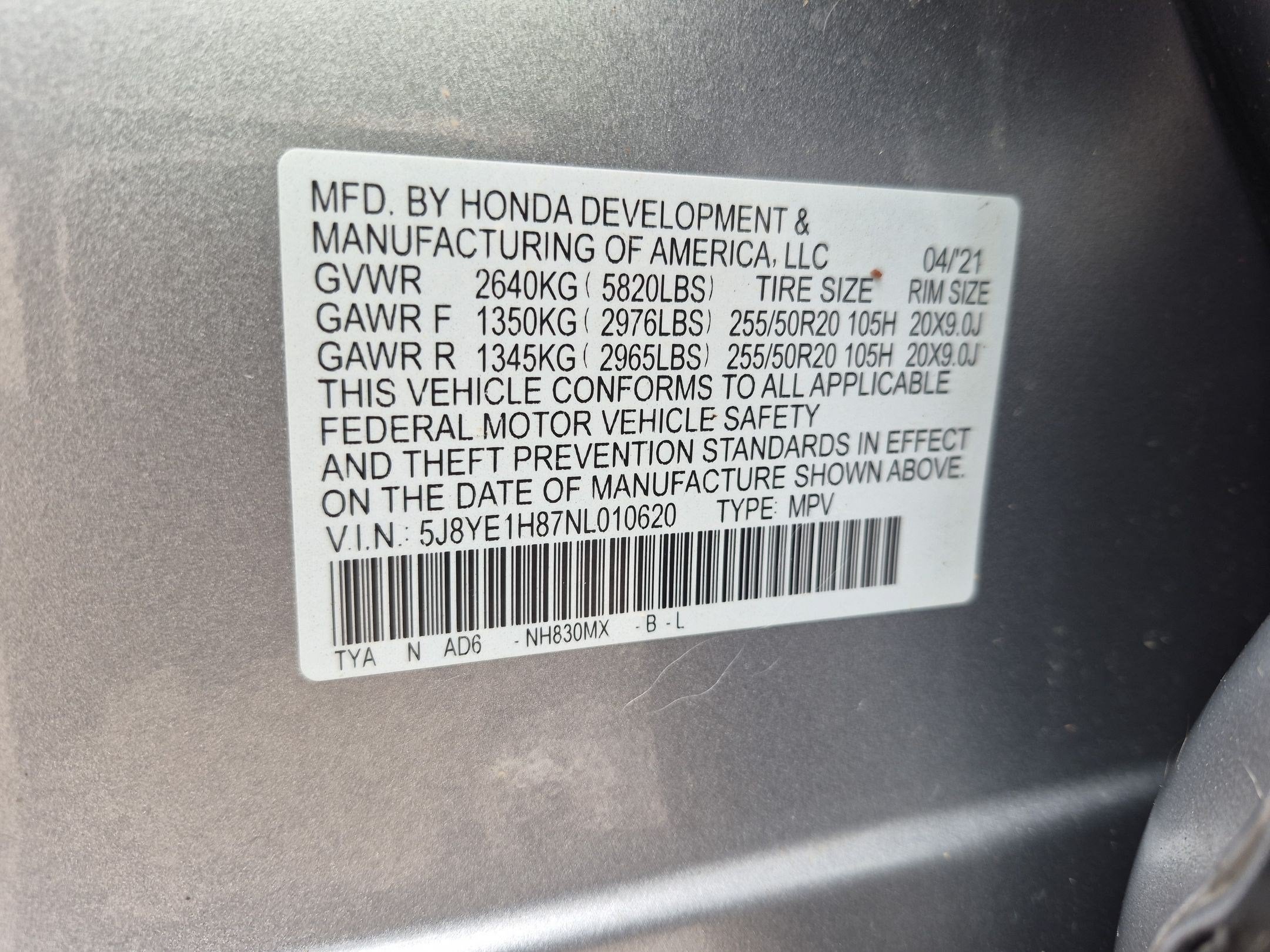 2022 Acura MDX Advance Package