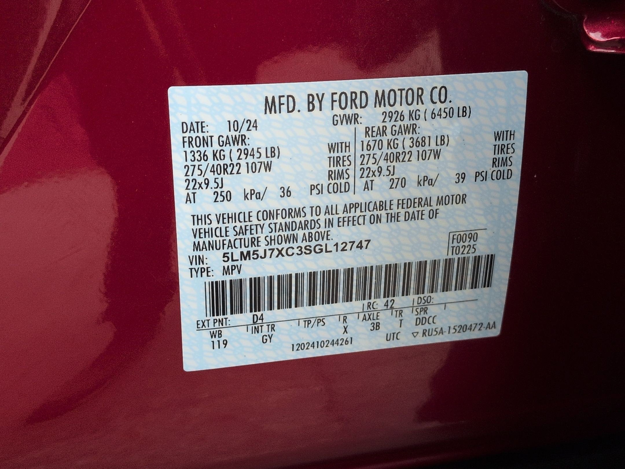 2025 Lincoln Aviator Reserve