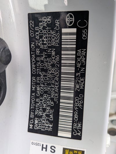 2022 Toyota Corolla Hybrid LE