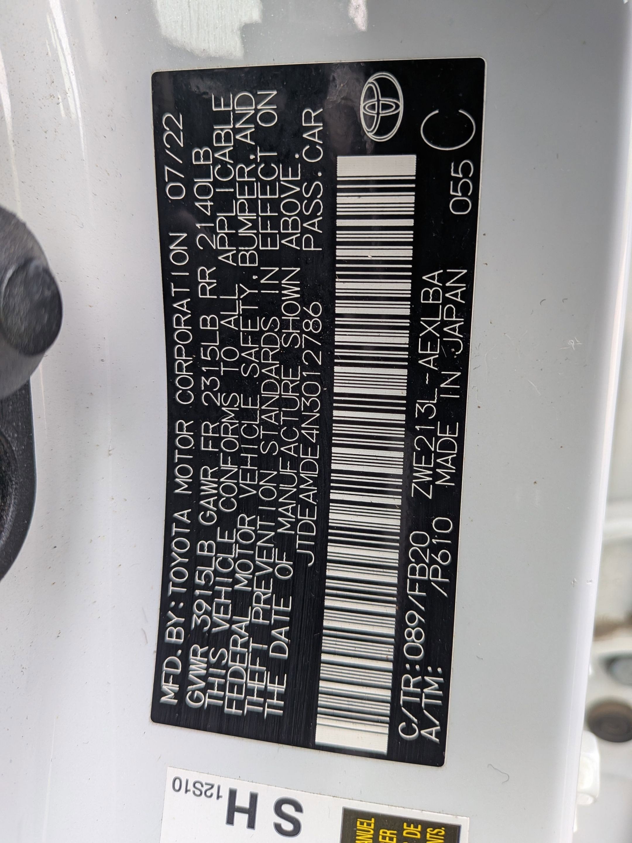 2022 Toyota Corolla Hybrid LE