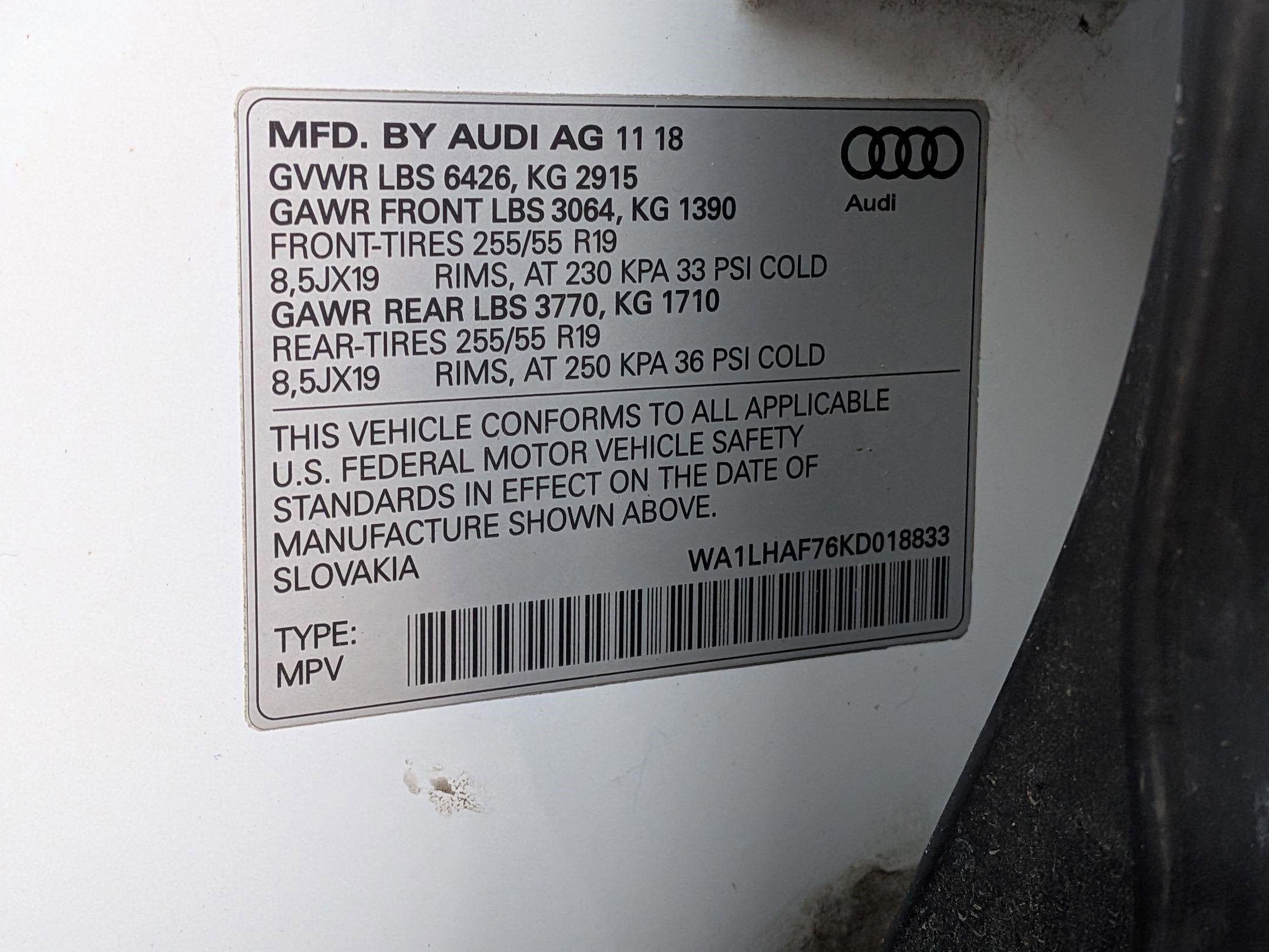 2019 Audi Q7 Premium Plus