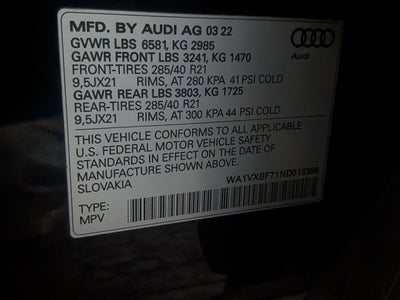 2022 Audi Q7 Prestige