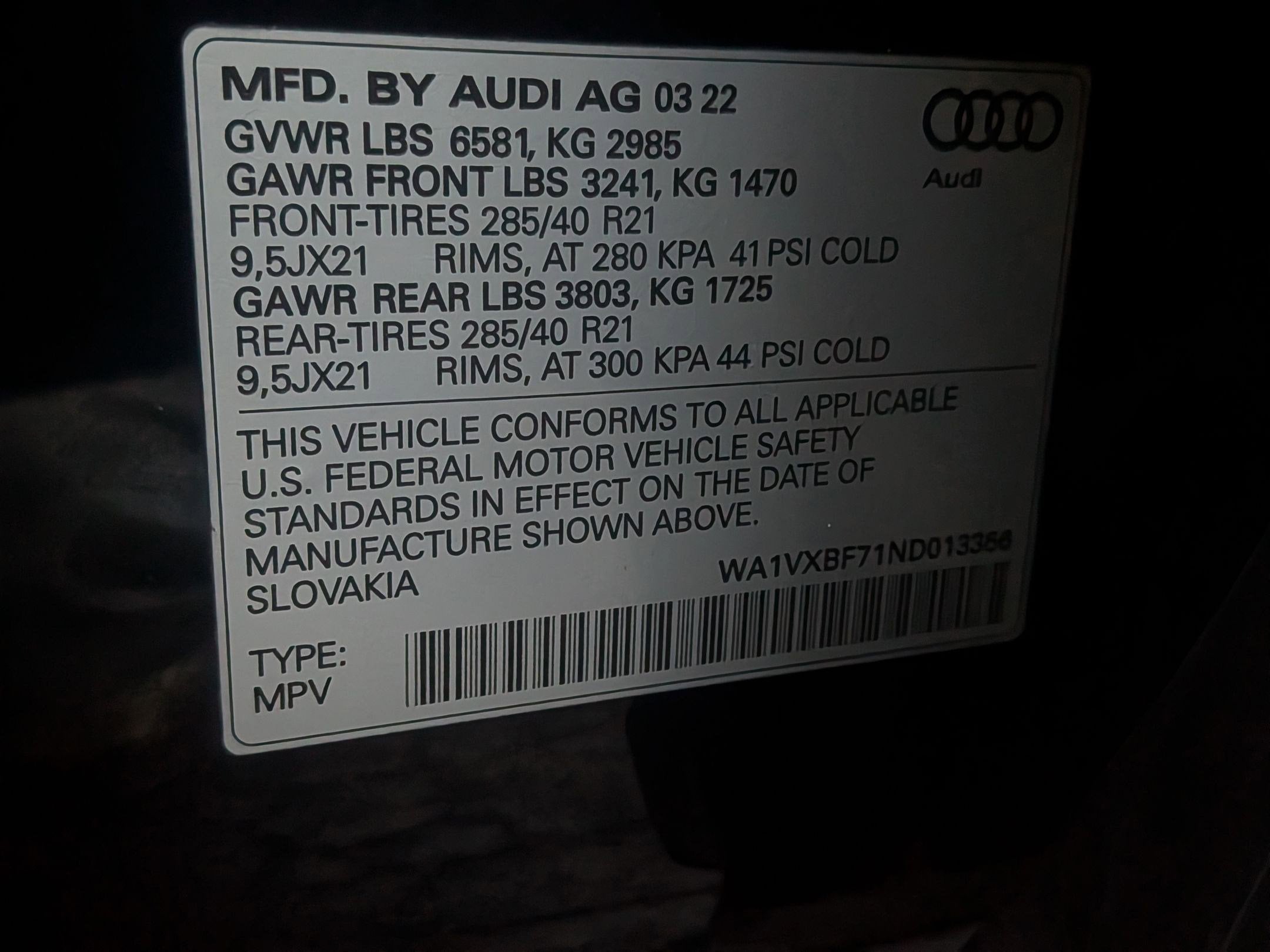 2022 Audi Q7 Prestige