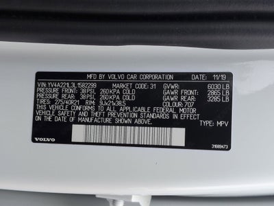 2020 Volvo XC90 T6 Inscription 6 Passenger